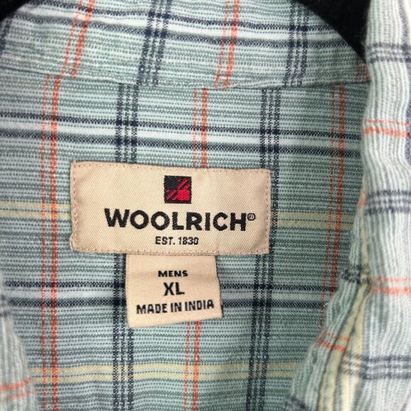 Woolrich mens green button down short sleeve shirt size XL - Picture 3 of 6